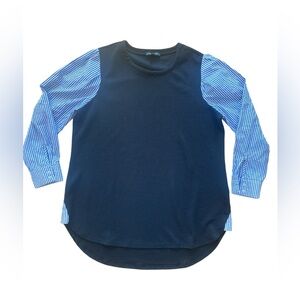 Lane Bryant blouse size 14/16 mixed media plus size top, shirt, layered look